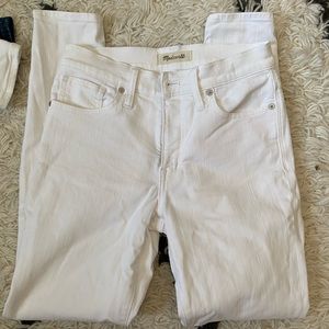 Madewell high rise skinny white jeans size 26